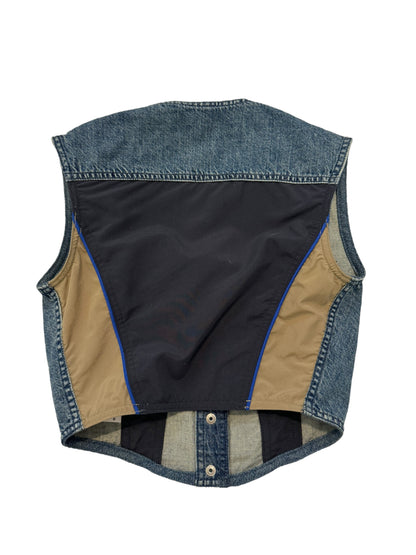 Cropped Bustier Denim Top