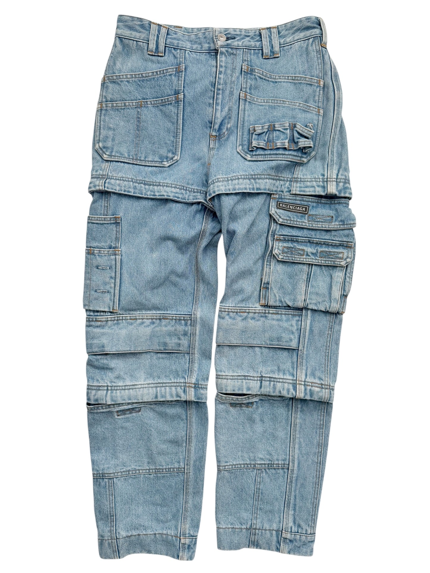 Modular Cargo Denim Jeans