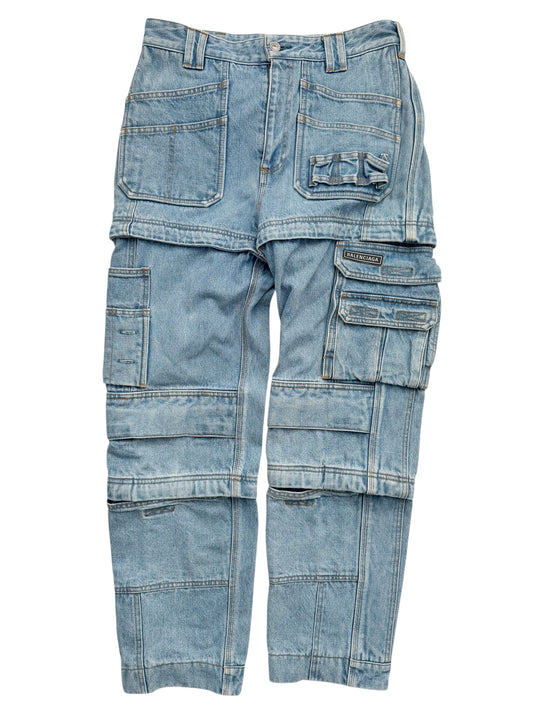 Modular Cargo Denim Jeans