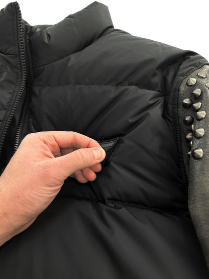 x Supreme Hybrid Leather Puffer Jacket Gods Masters