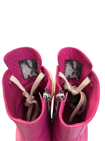 Edfu Hot Pink Leather High Ramones
