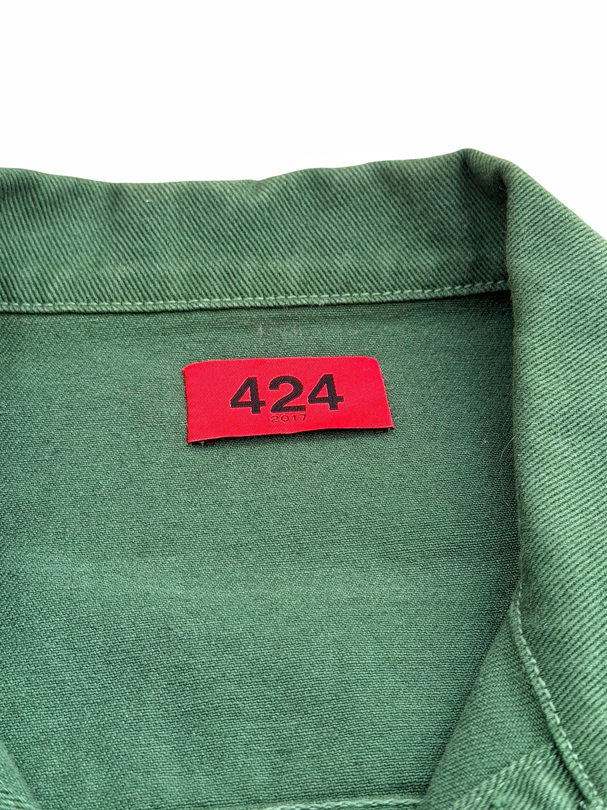 2017 Green Paisley Bleached Green Trucker Jacket