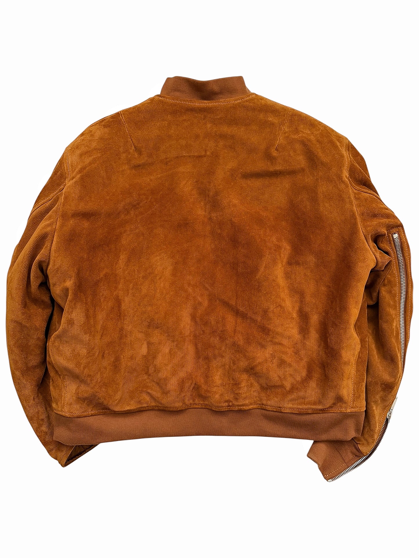 Trompe Leoil Leather “Corduroy” Bomber Jacket