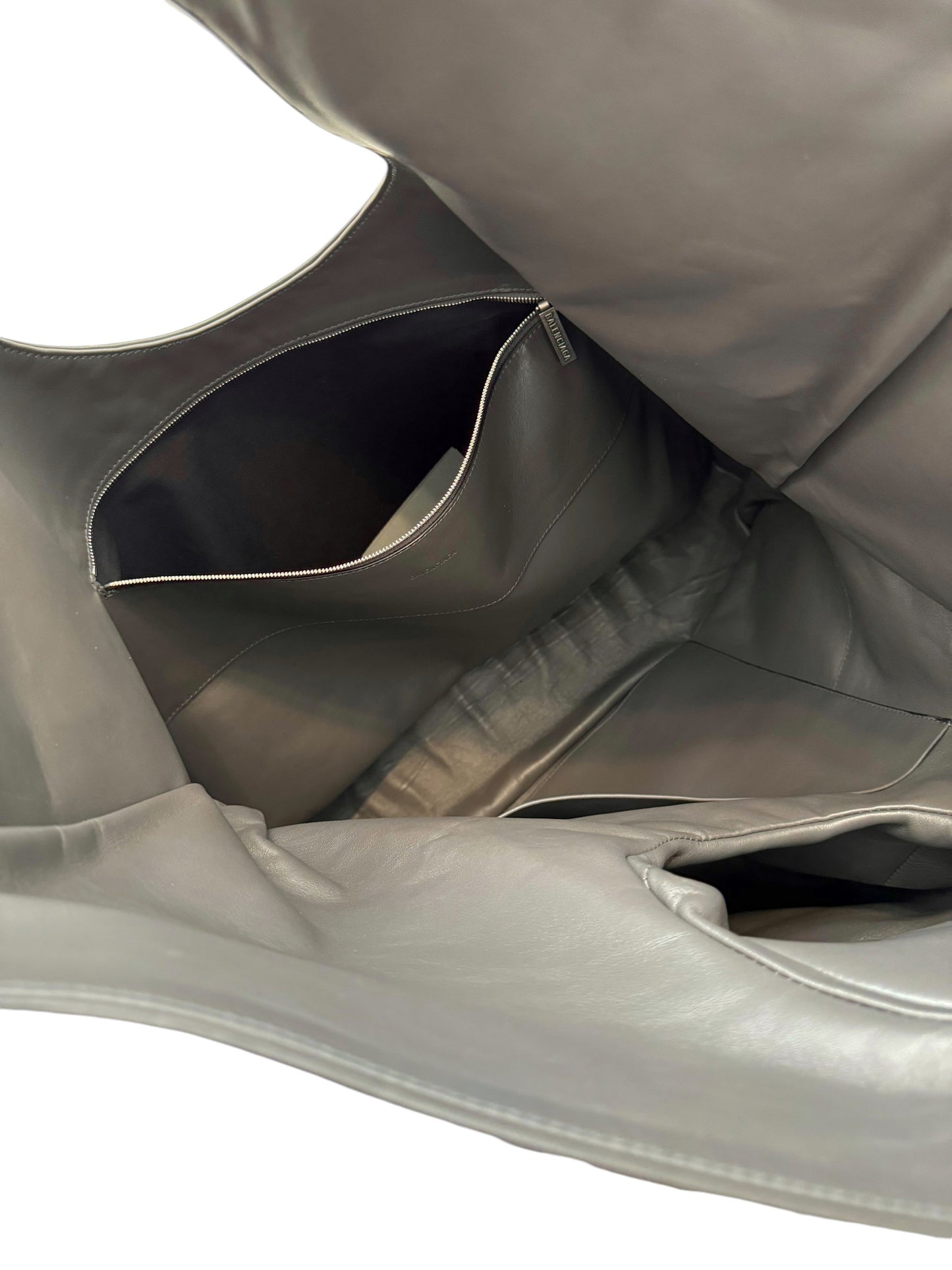 Grey Glove Leather Bag