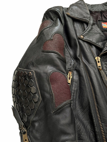 1980’s Custom Order Brass & Stingray Armored Leather Jacket