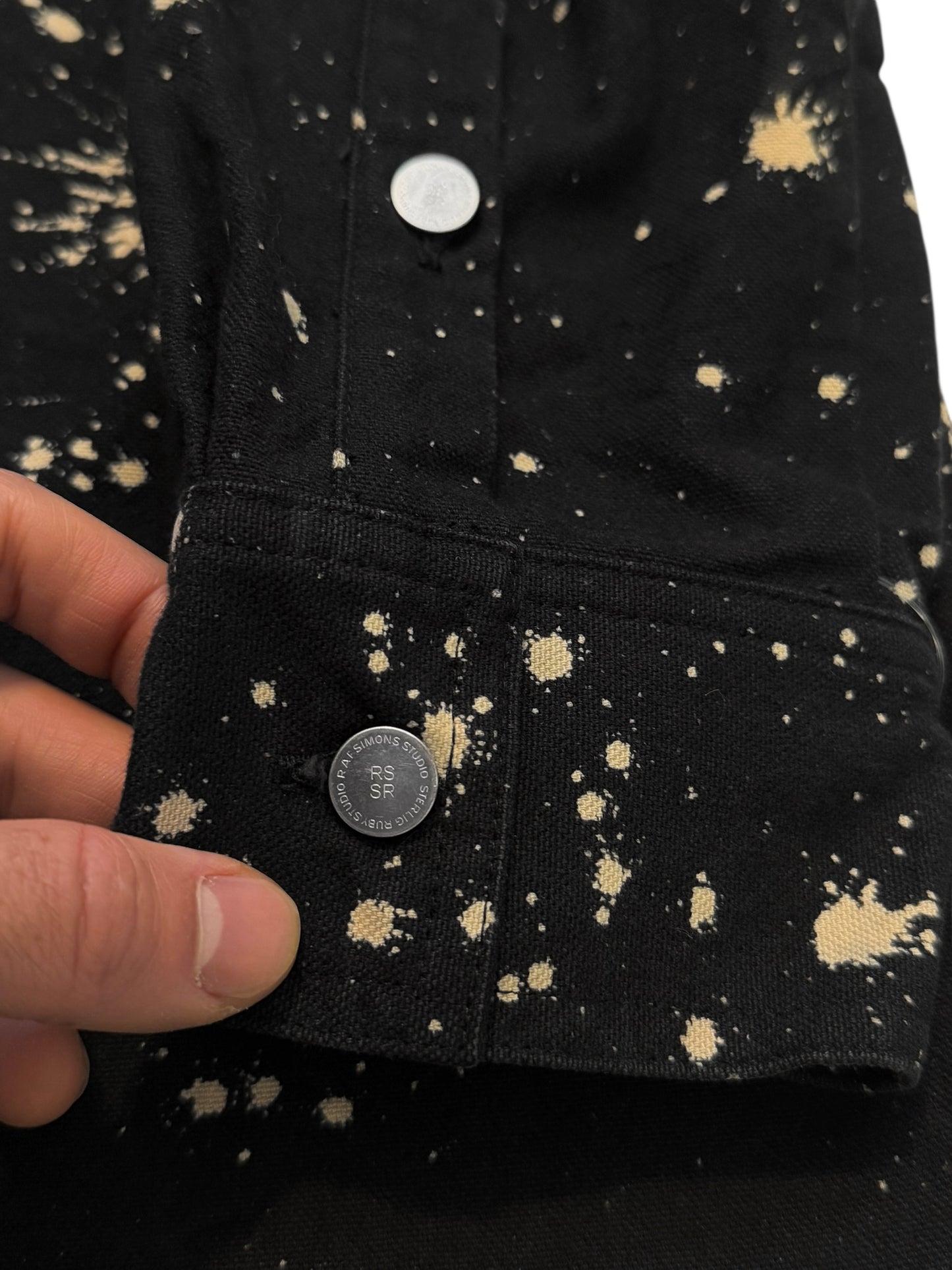 2014 Sterling Ruby Bleach Acid Splash Denim Over Shirt
