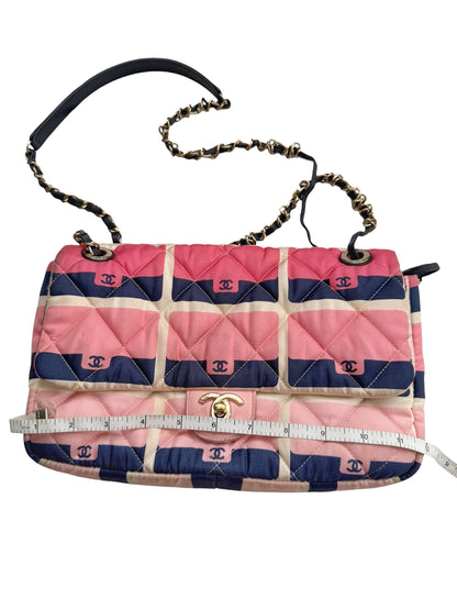 Jumbo CC Graphic Fade Print Flap Bag