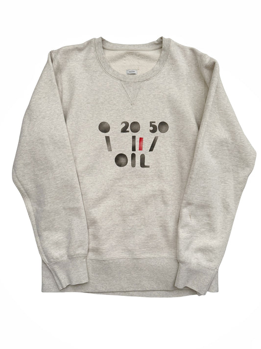 Gas Tank Crewneck Grey Oatmeal