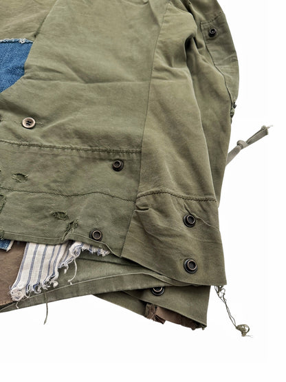 2014 Duffle Lee Denim Split Army Jacket Coat