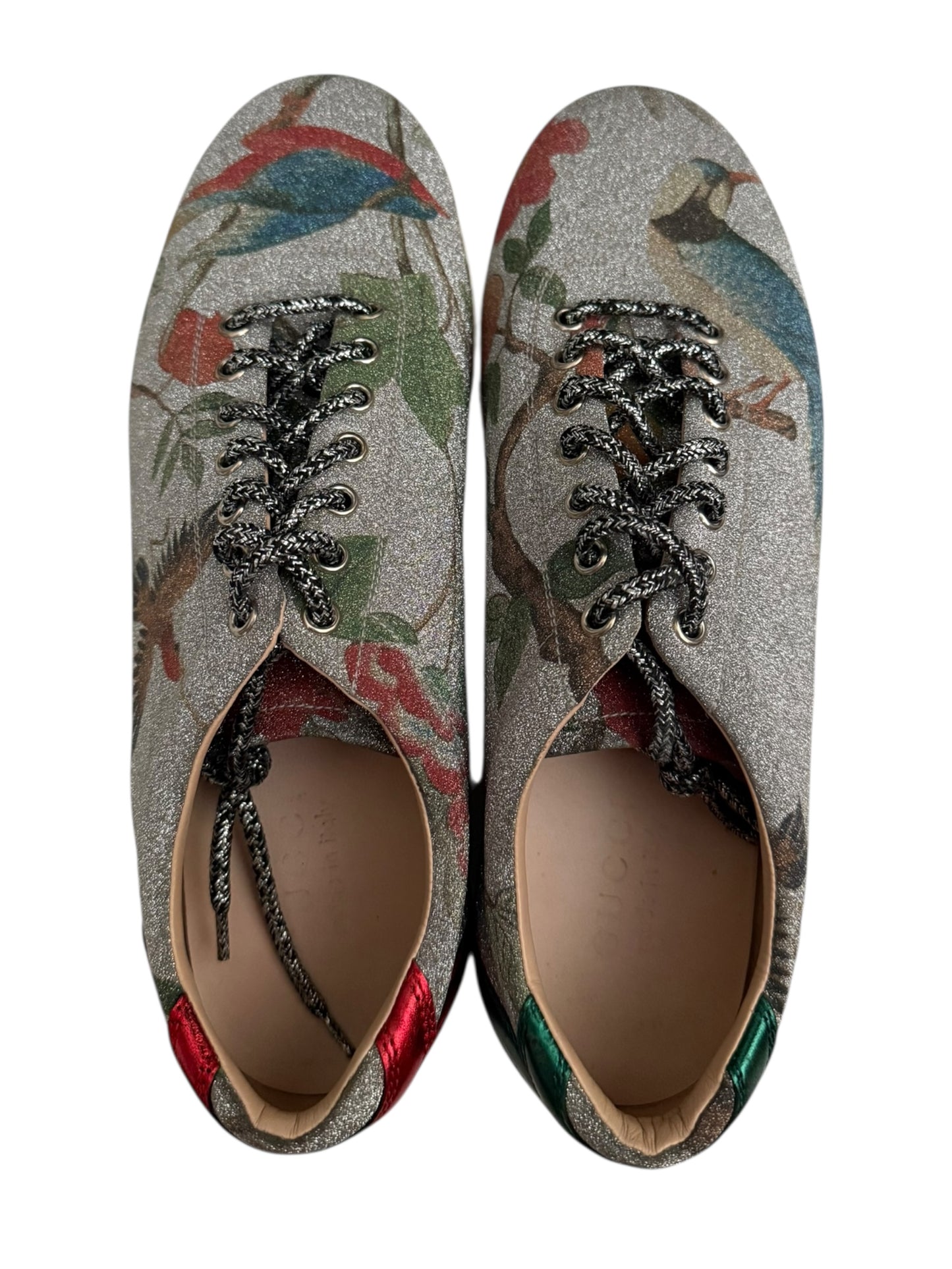 Glitter Bling Tian Bird Flat Shoes