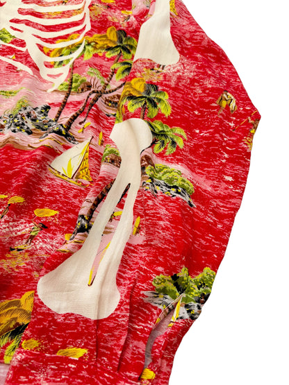 Skeleton Rayon Hawaiian Shirt