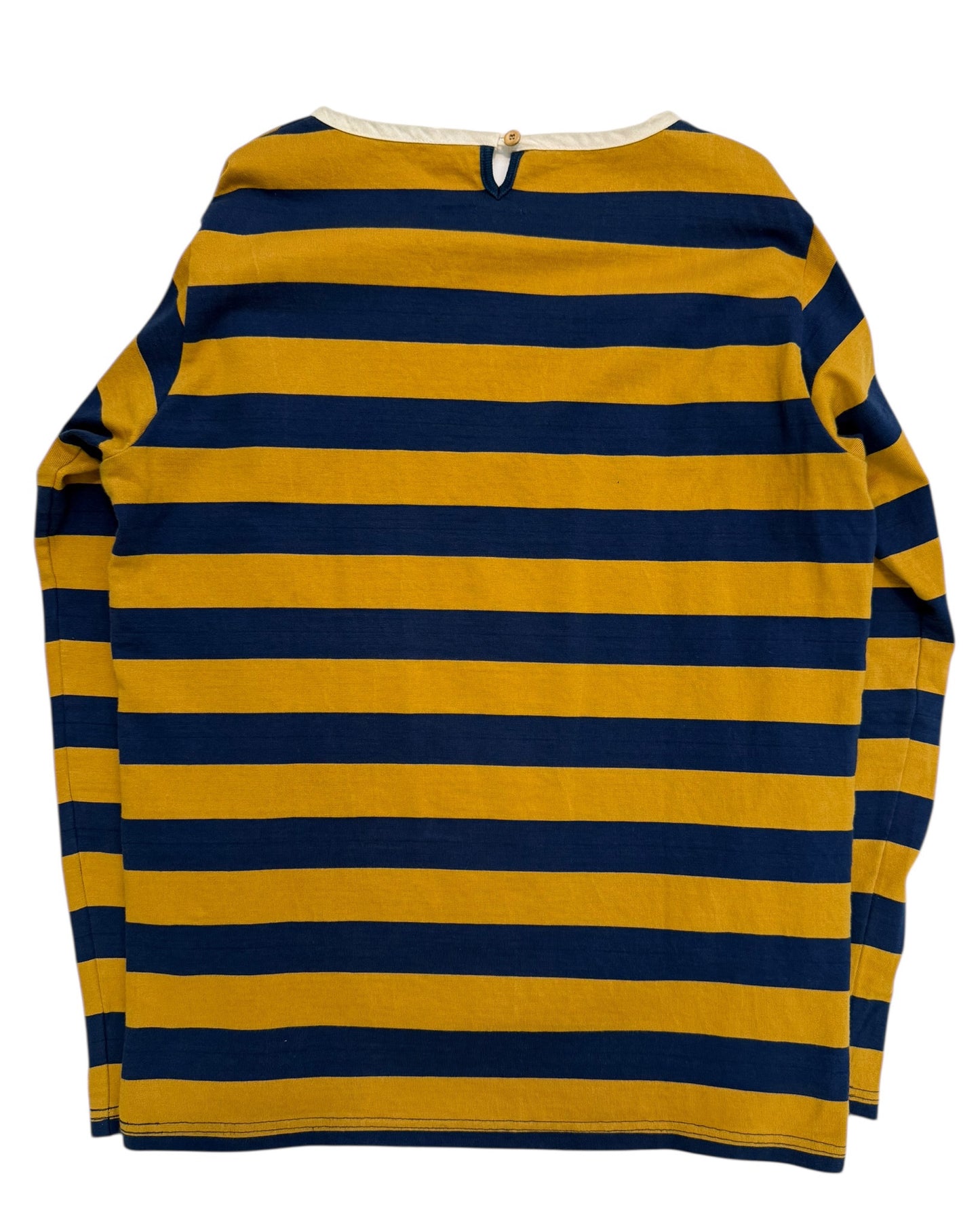 Mustard Navy Stripe Border Crew
