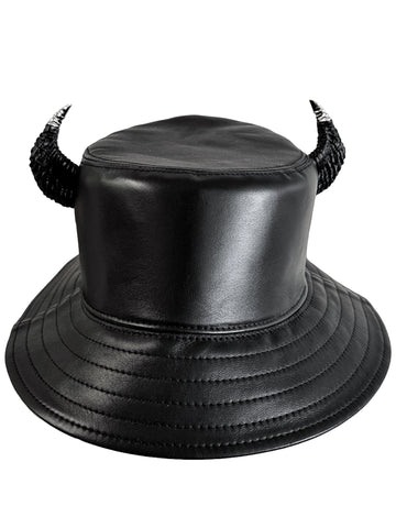SS21 Horn Leather Bucket Hat