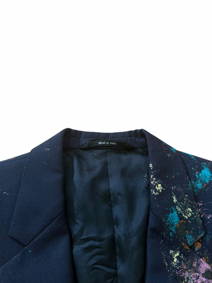Painted Deconstructed Blazer Jacket