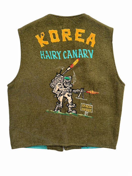 1960’s Korea War Souvenir Wool Vest (Hairy Canary)
