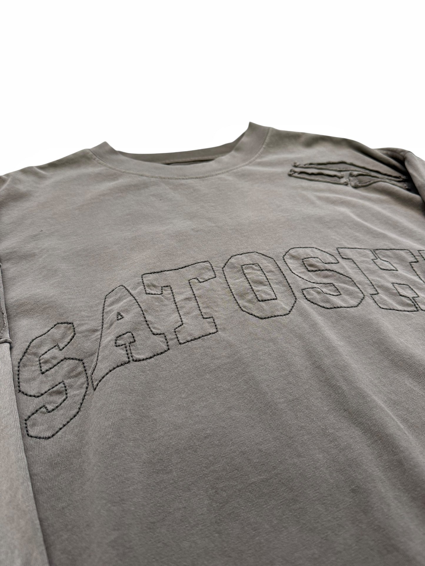 Oversized Washed Distressed Collegiate Longsleeve