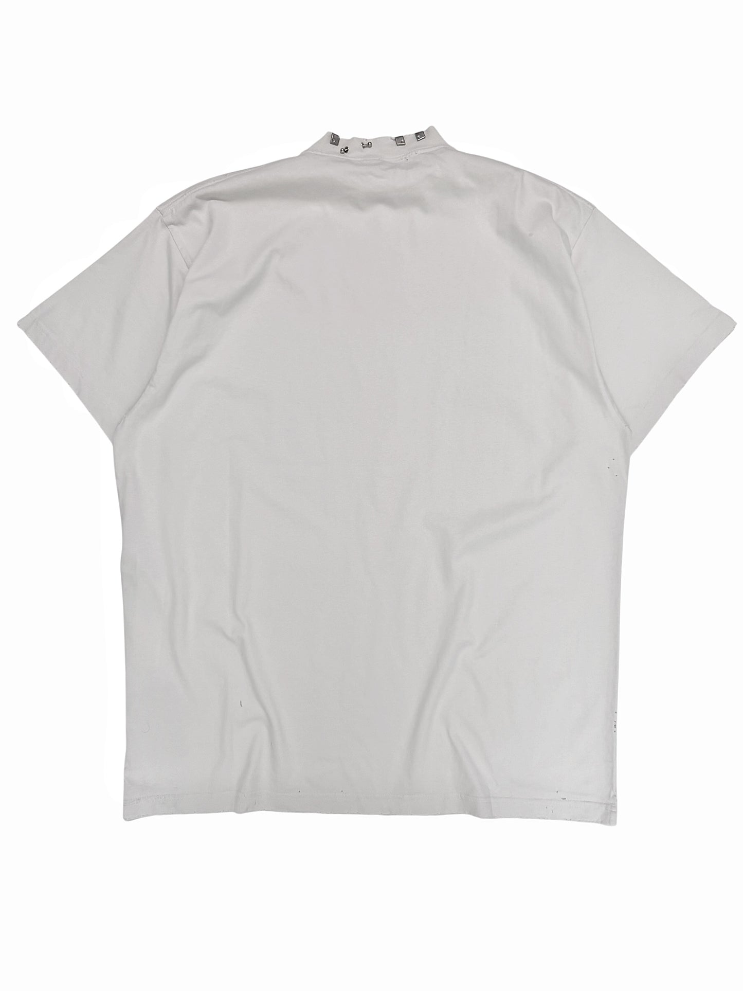 White Pierced Collar Shirt