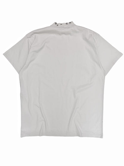 White Pierced Collar Shirt