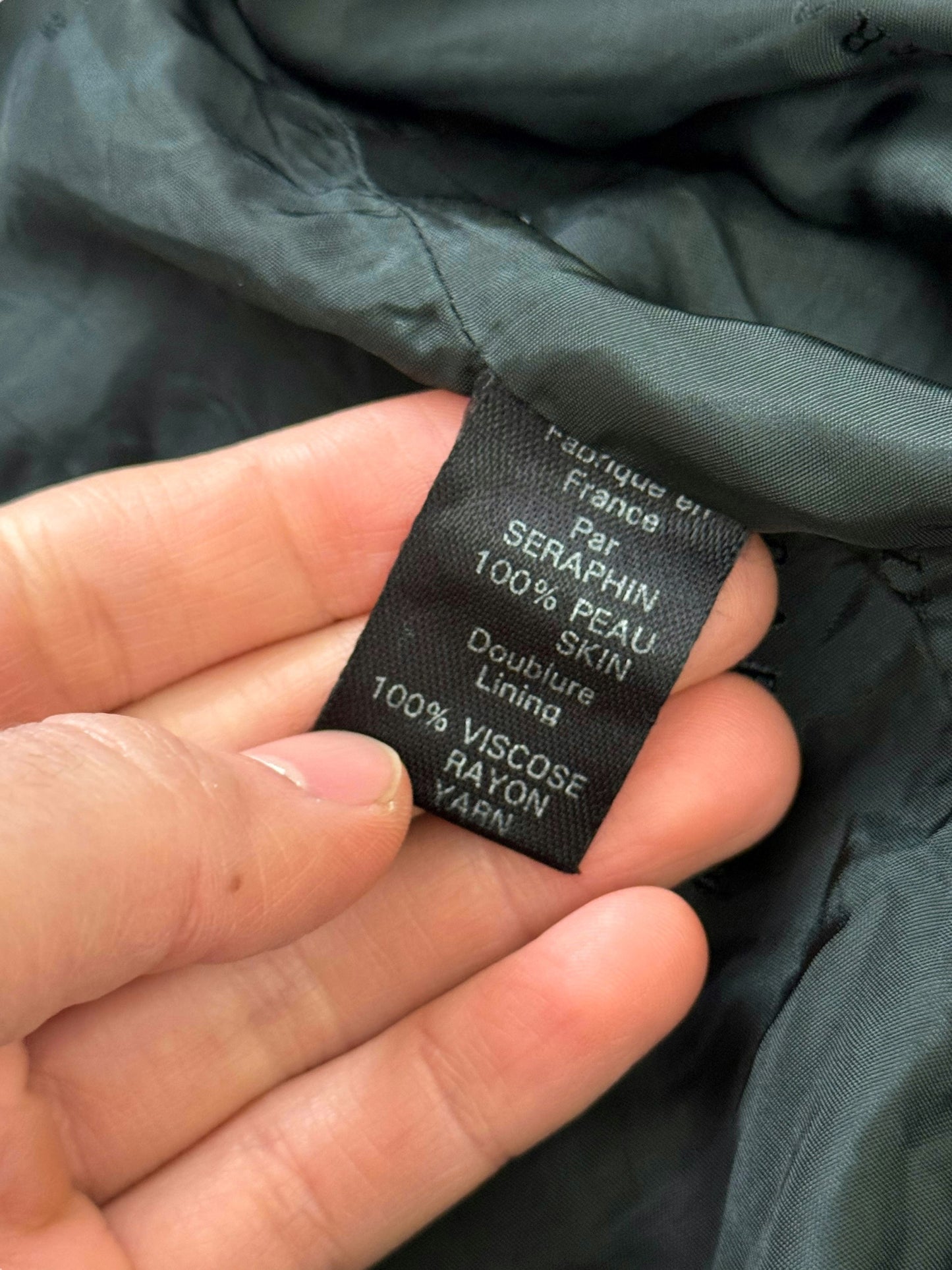 Long Chore Work Leather Zip Jacket