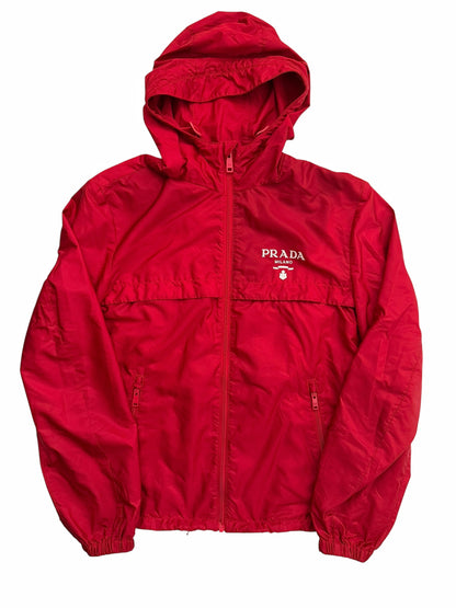 Red Re-Nylon Logo Windbreaker Zip Up