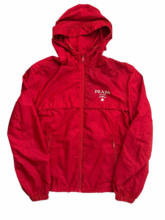 Red Re-Nylon Logo Windbreaker Zip Up
