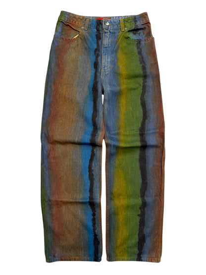 Wide Leg Dye Denim Jeans