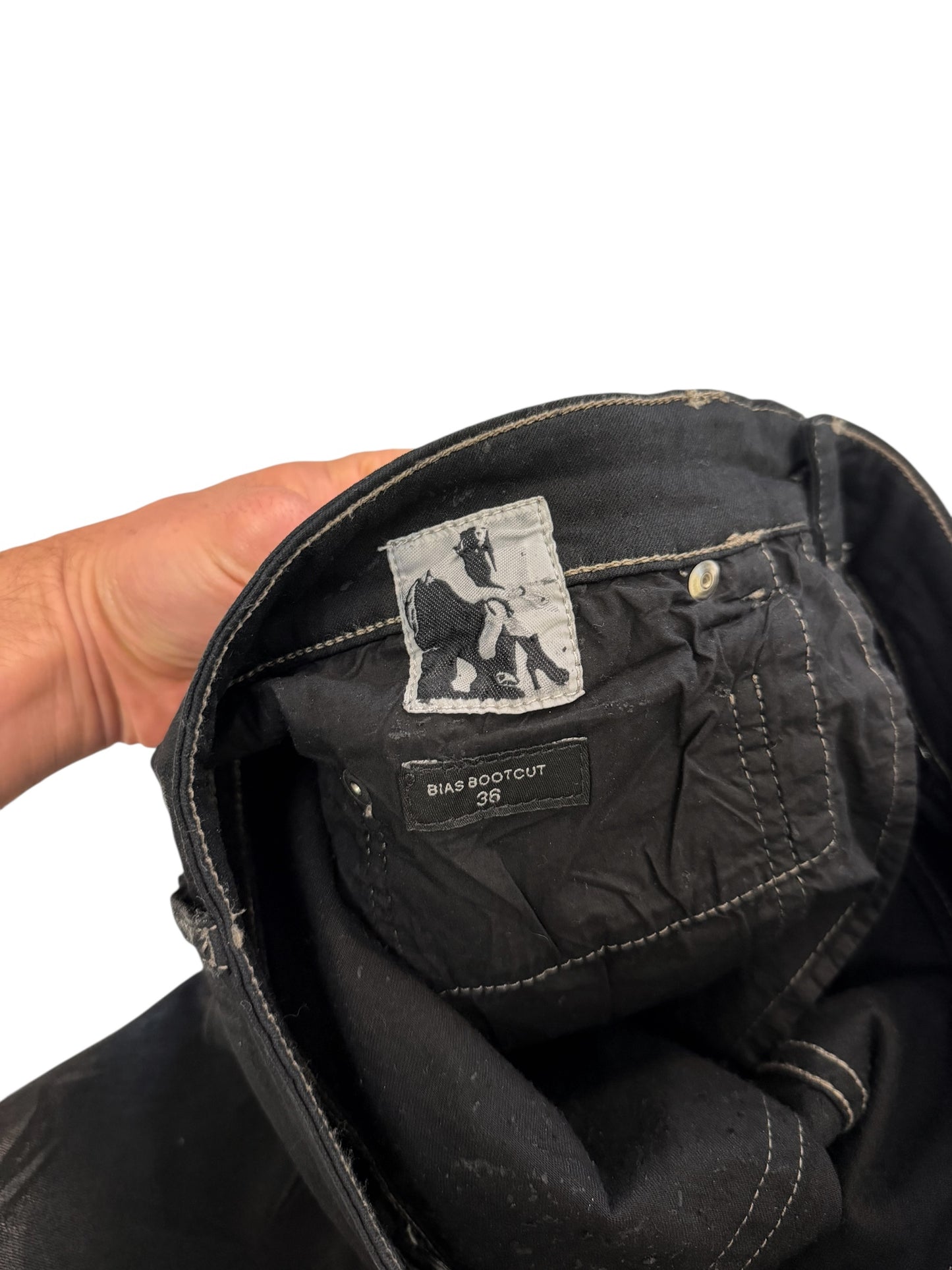 Bias Bootcut Waxed Flare Denims
