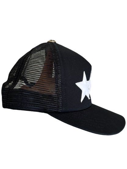 Triple Leather Star Trucker Har