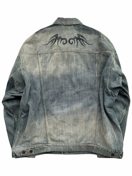 2024 Y2K Tattoo Oversized Wash Denim