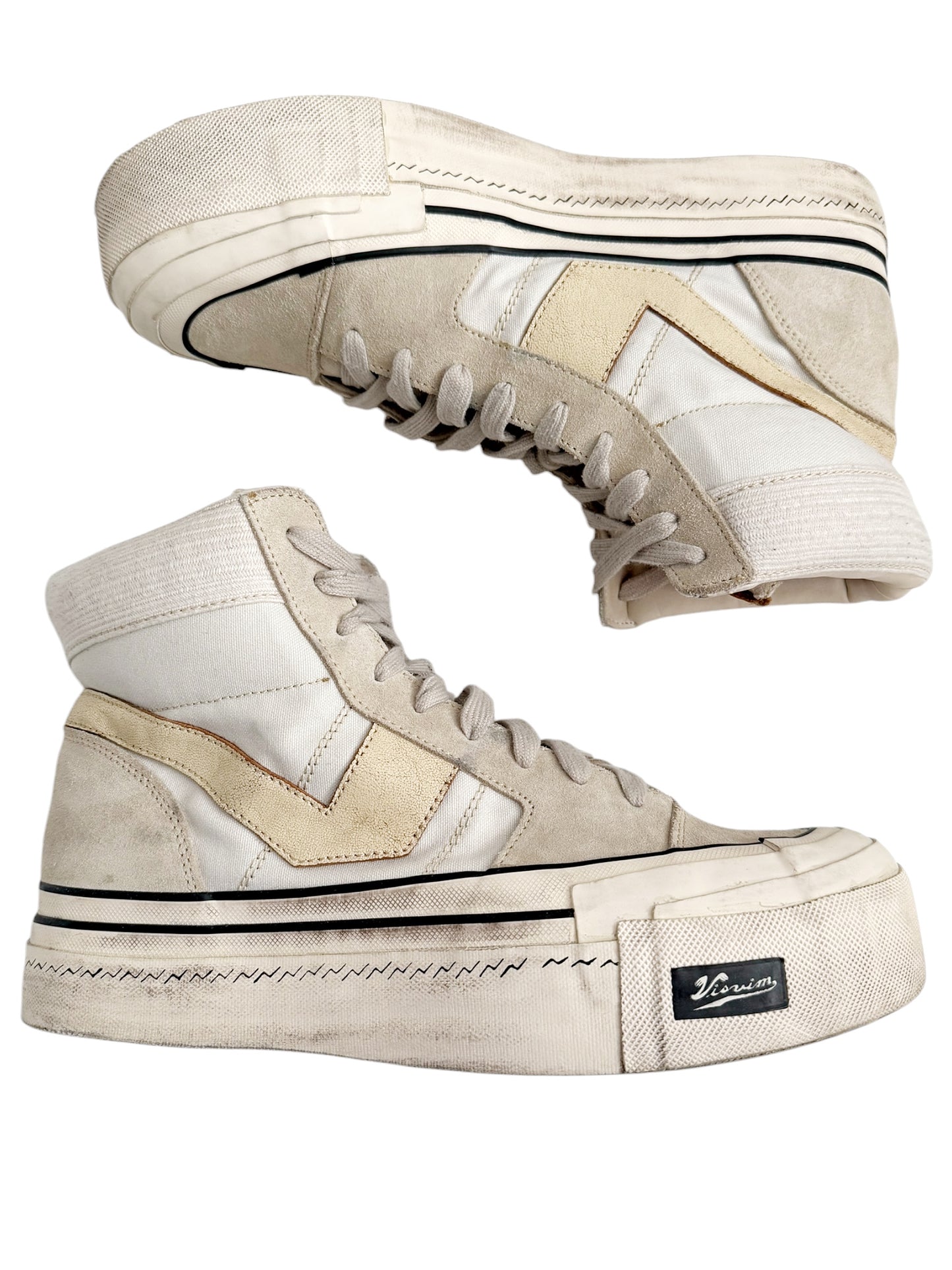 Zephyr Hi Top G Pattern Ivory Sneaker