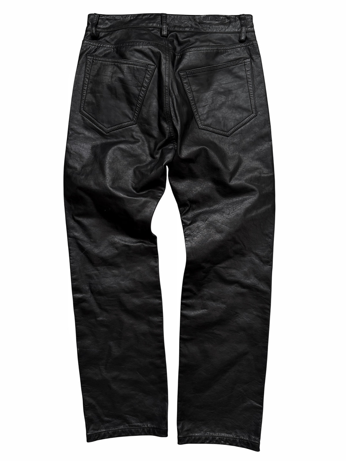 Leather Straight 5-Pocket Pant