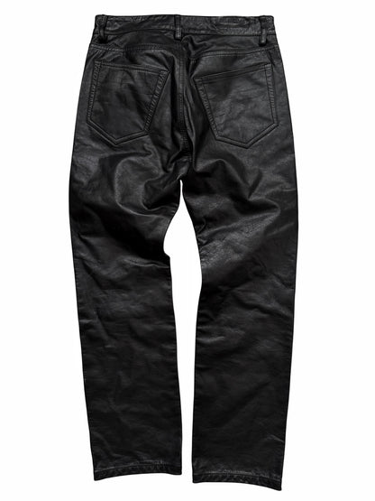 Leather Straight 5-Pocket Pant