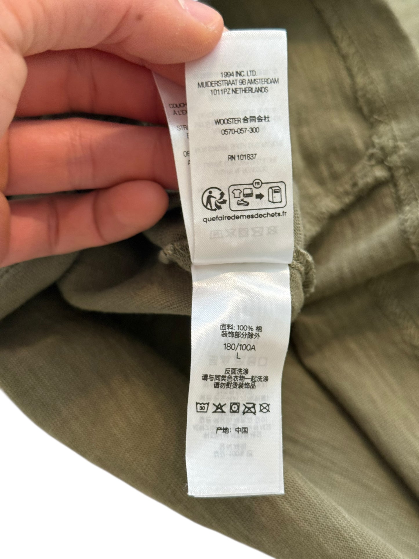 Olive Old English Cut Sew Shirt