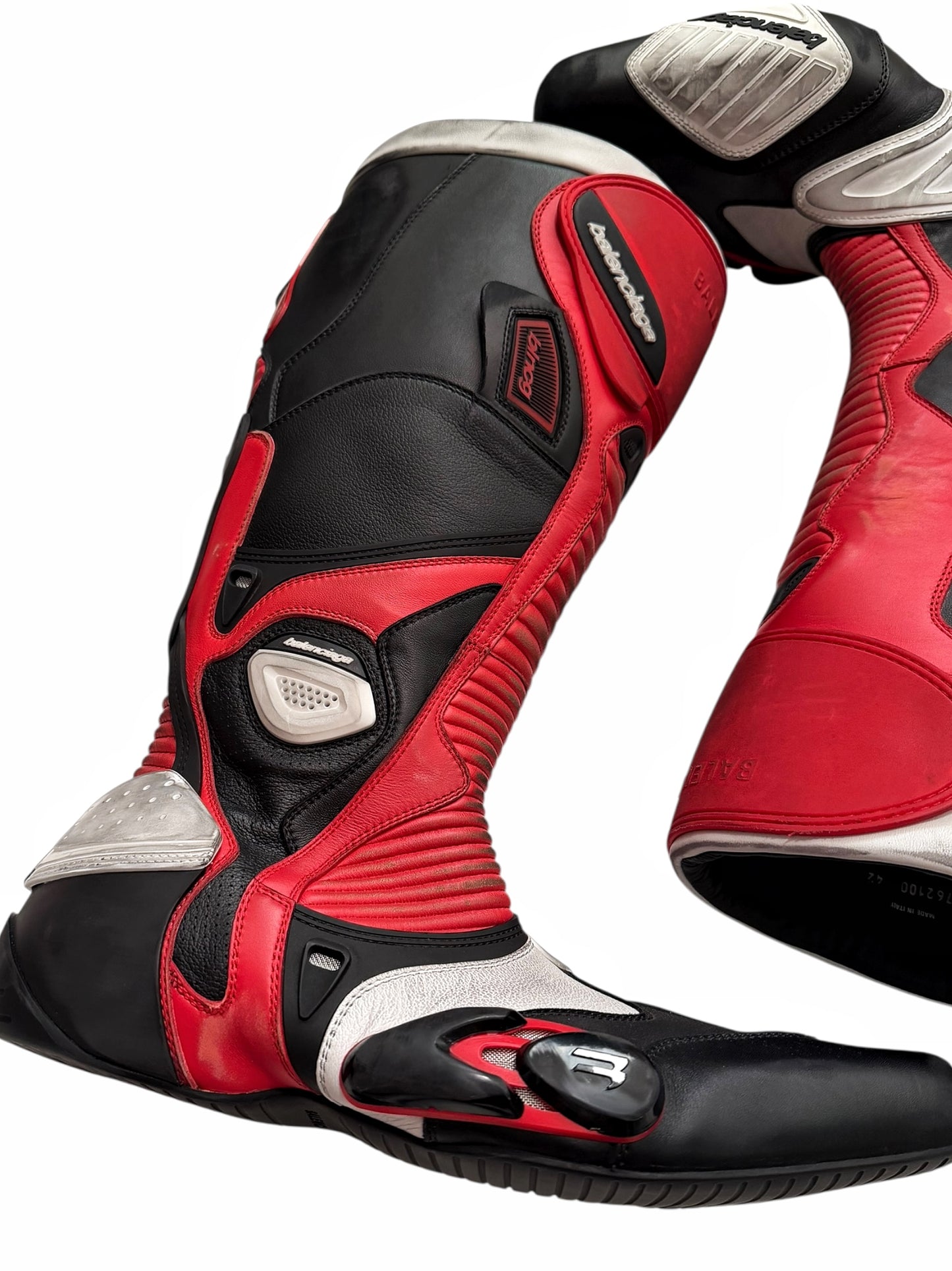 2023 Oversized Biker Motorcycle Boots High Red