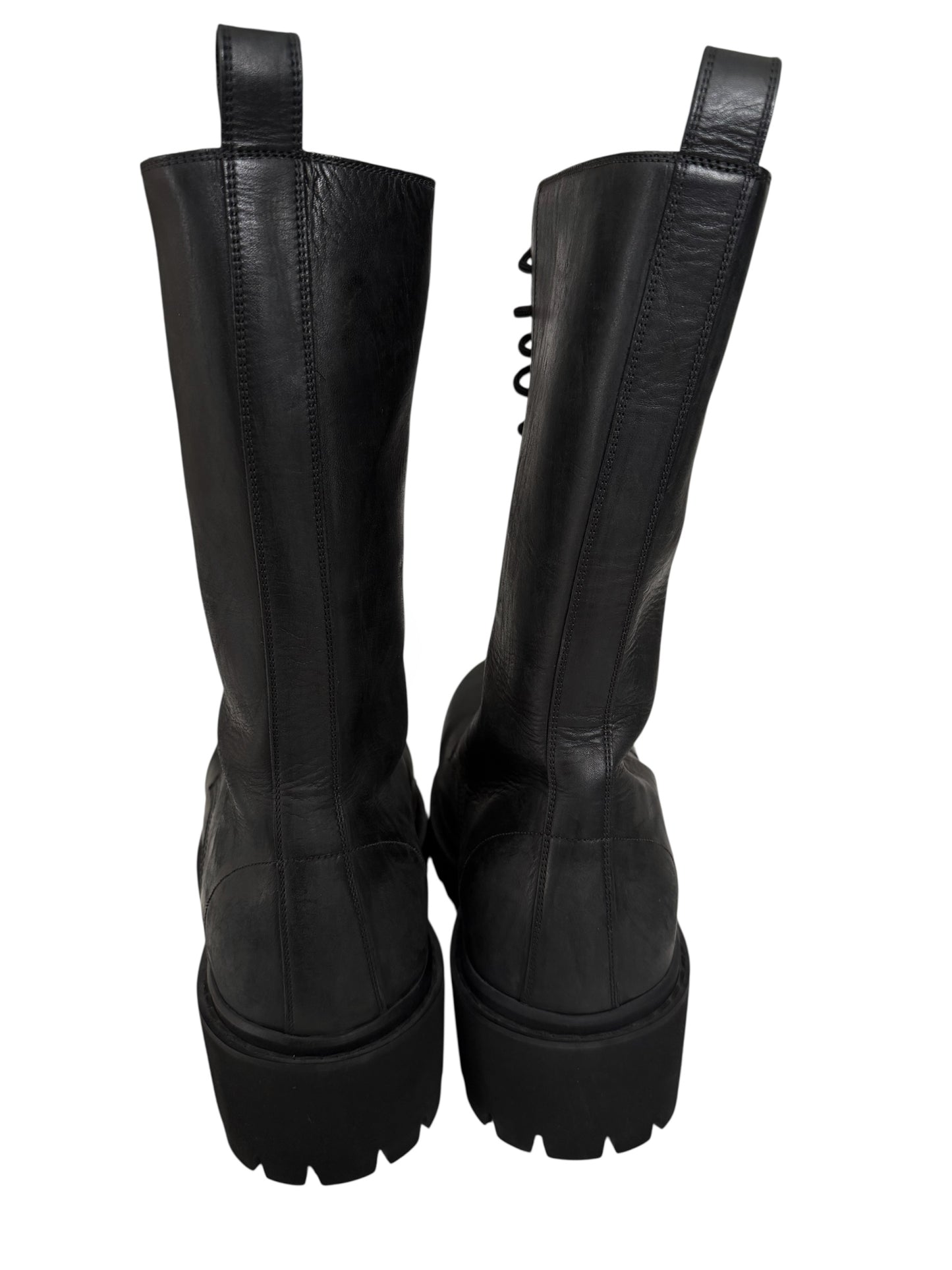Runway Version High Stomper Leather Boot