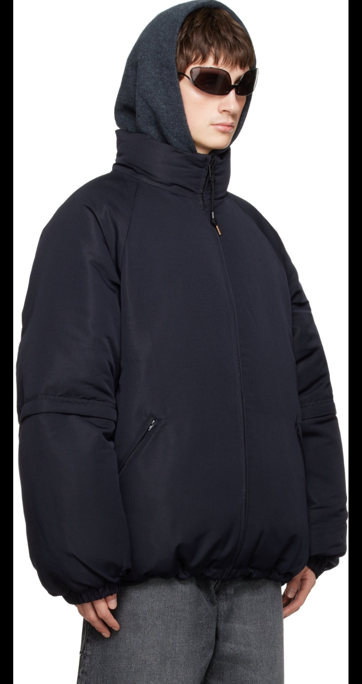 Reversible Down Feather Herre Puffer Jacket