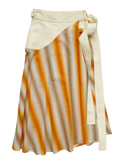 Gradient Sunrise Wrap Skirt