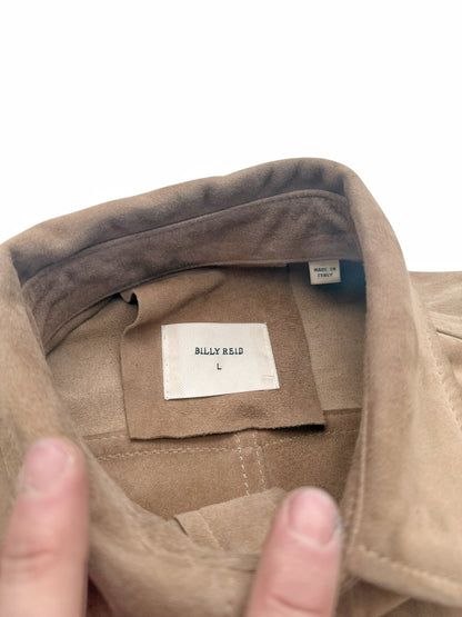 Goatskin Leather Shirt Jacket