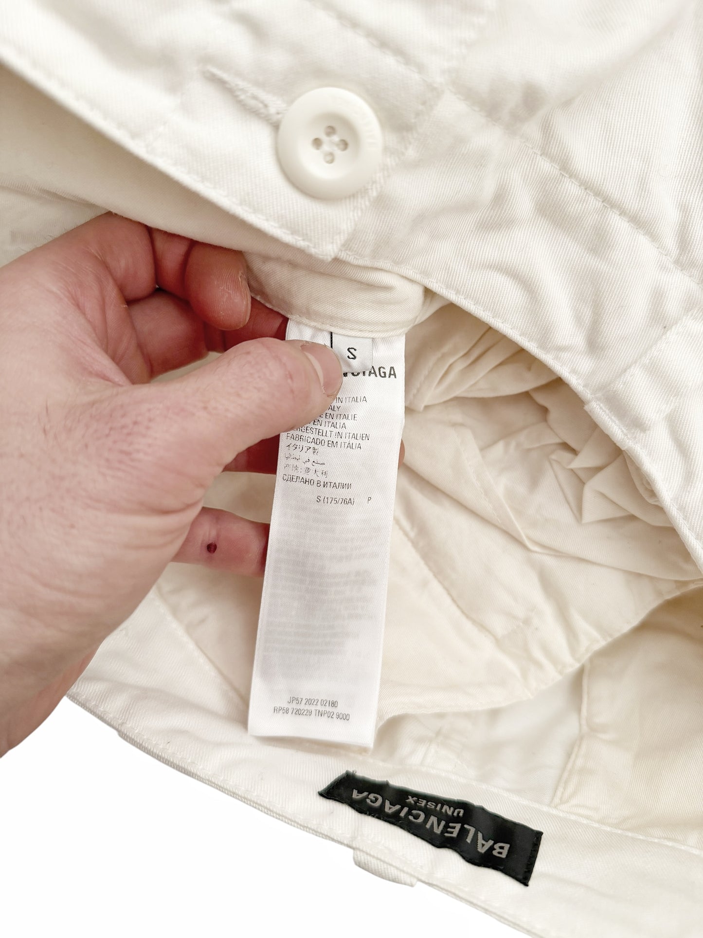 White Heavy Kick Cargo Pants