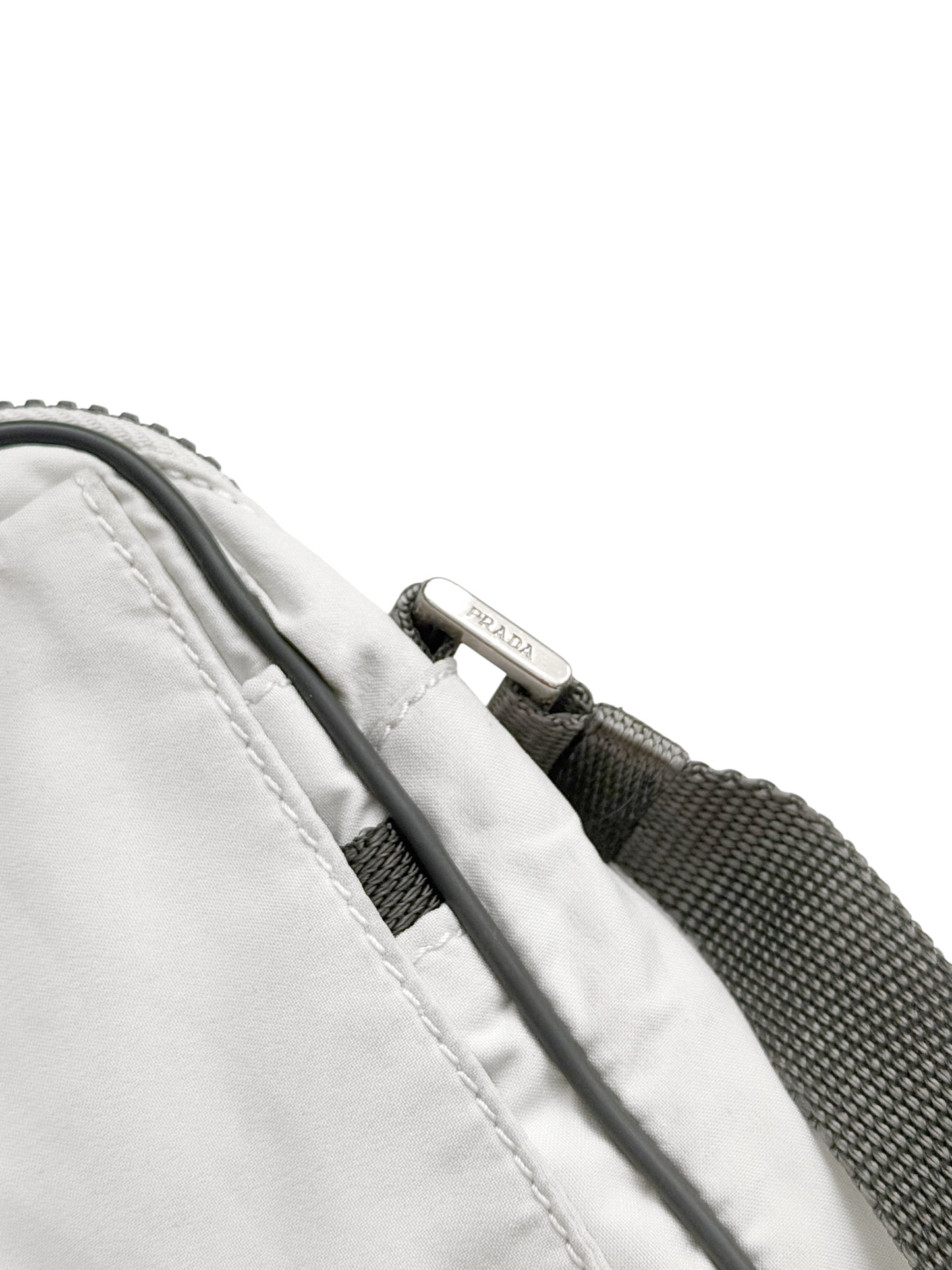 1999 White Nylon Crossbody Bag