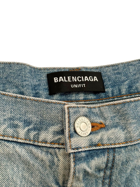 2022 Baggy Skater Blue Distressed Denim