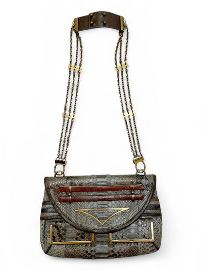 Python and Chain Strap Crossbody