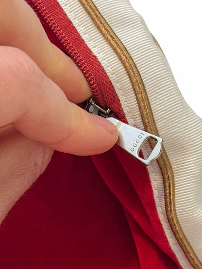 Chain Stitch Goth Logo Red Velvet Shorts