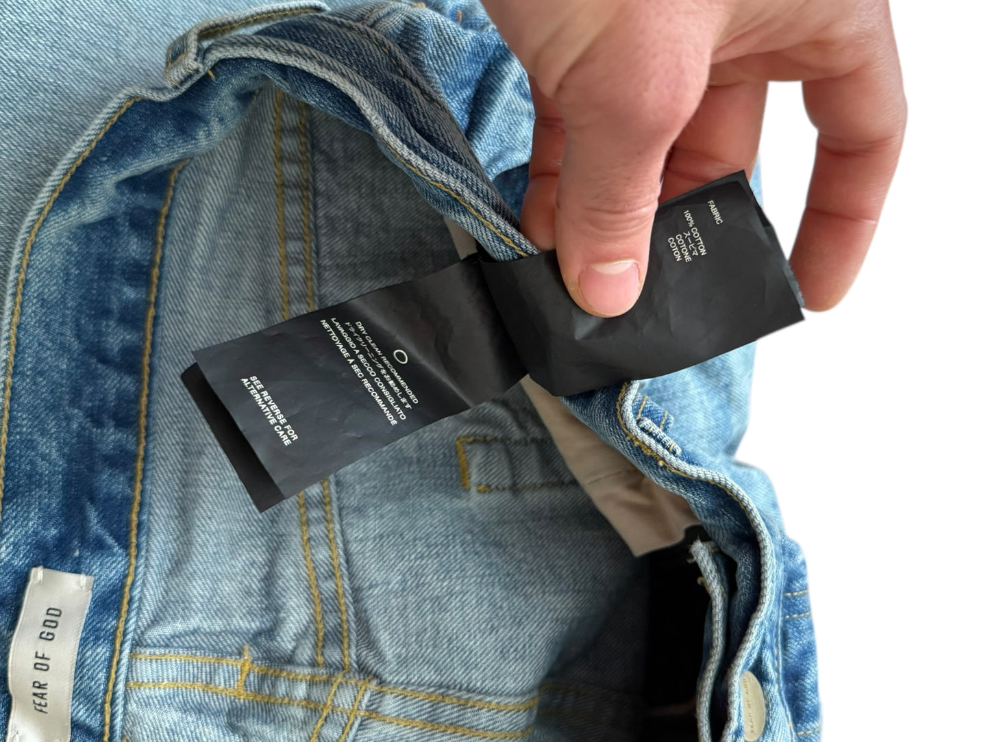 Distressed Holy Water Wash Denim