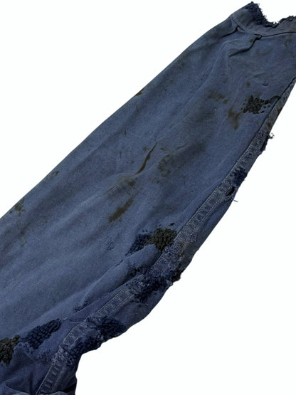 1930’s Distressed Repaired Indigo French Workwear Chore Jacket