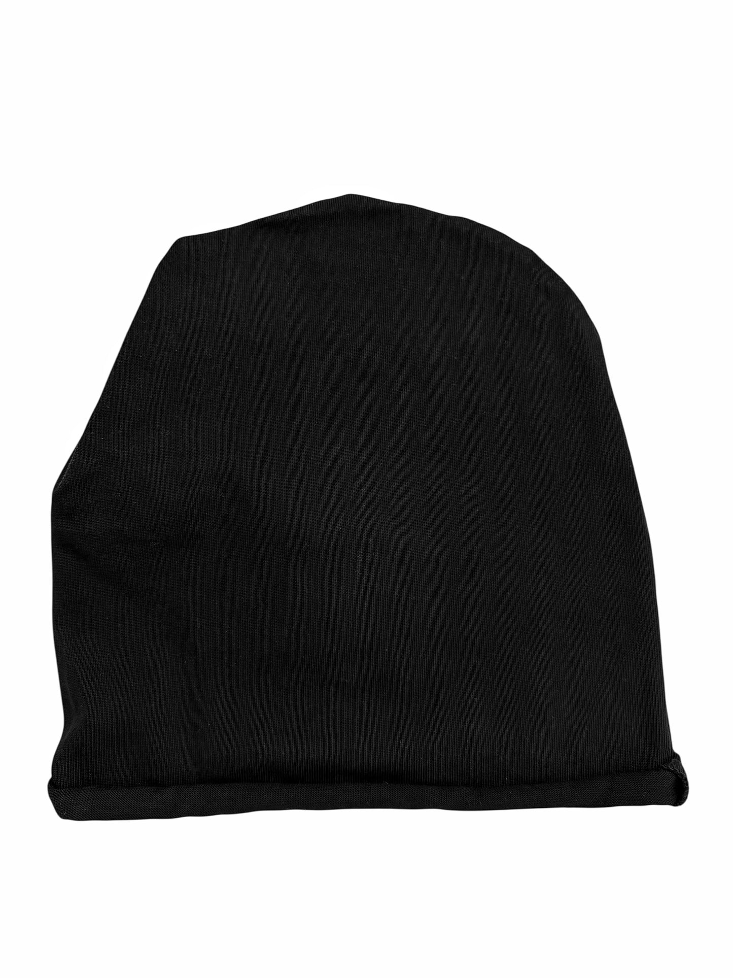 Crest Black Jersey Beanie