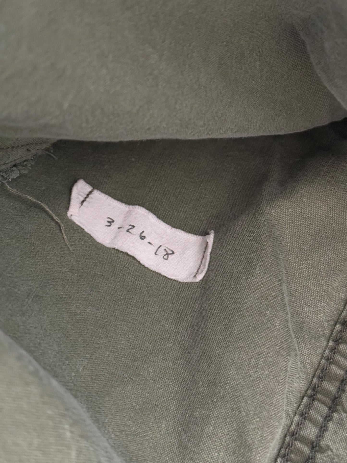 2018 Reconstructed Army Tent Shirt Jacket