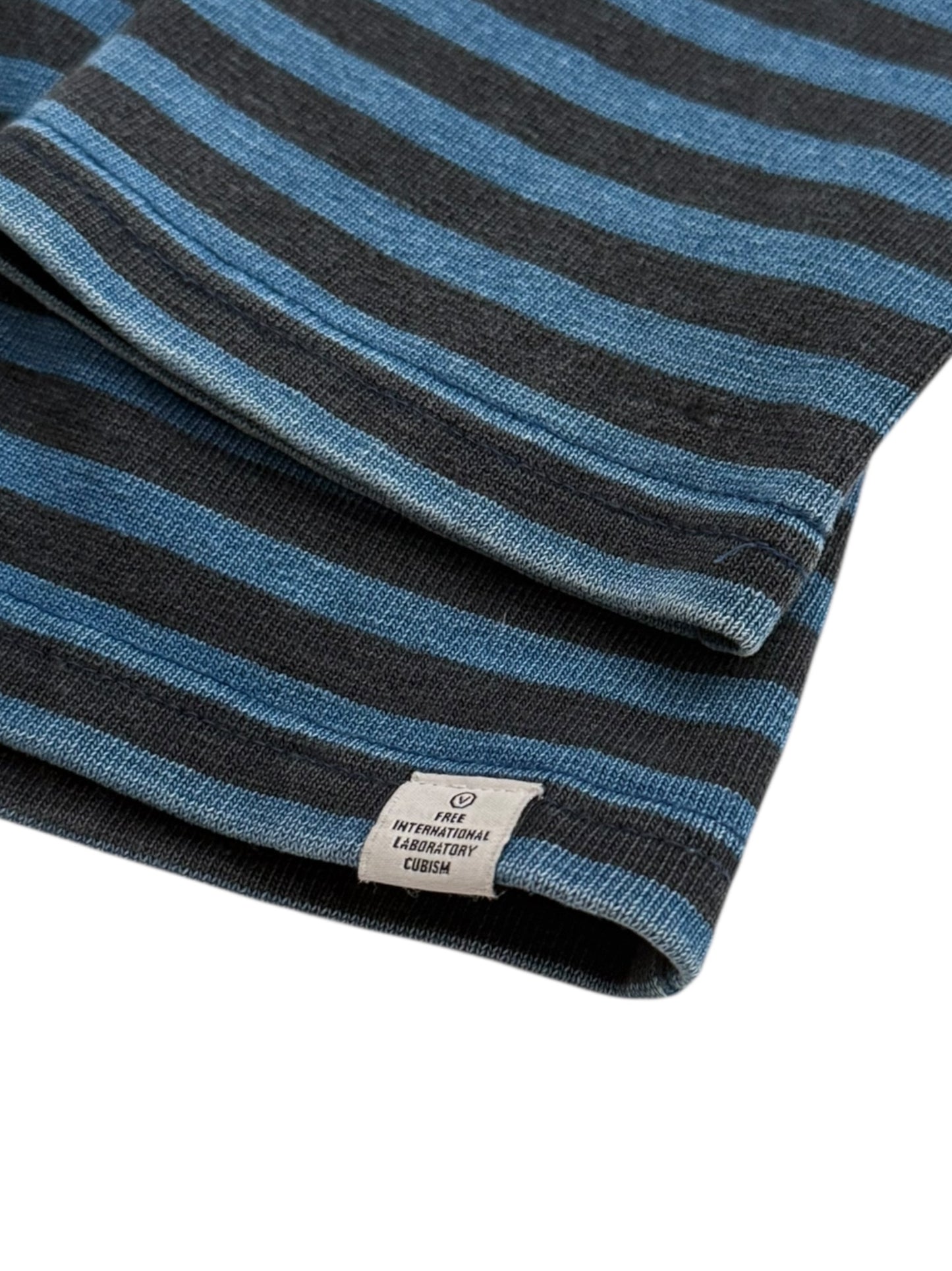 Indigo Navy Stripe Border Crew