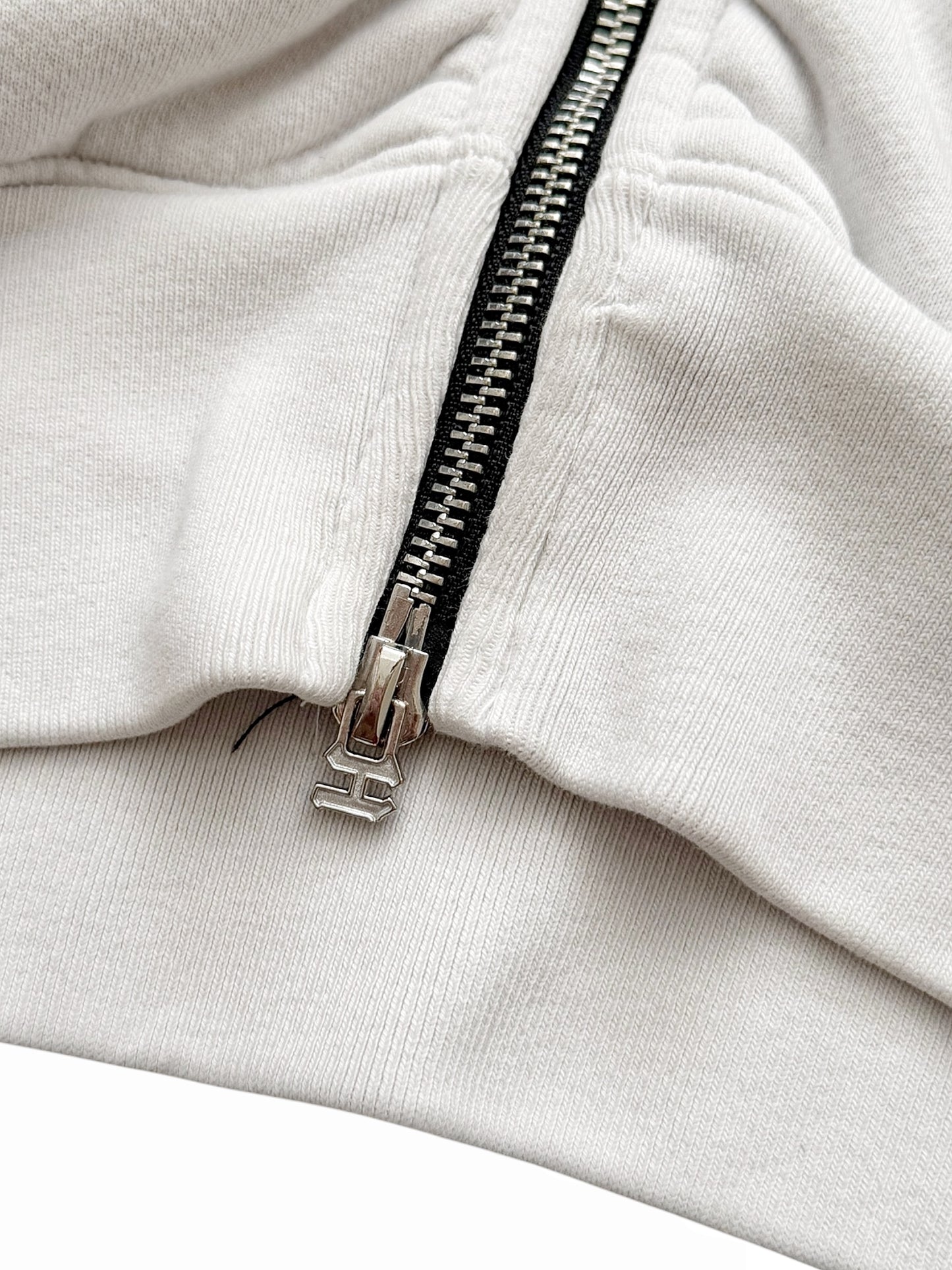 Heavy Zip Logo Cropped Hoodie