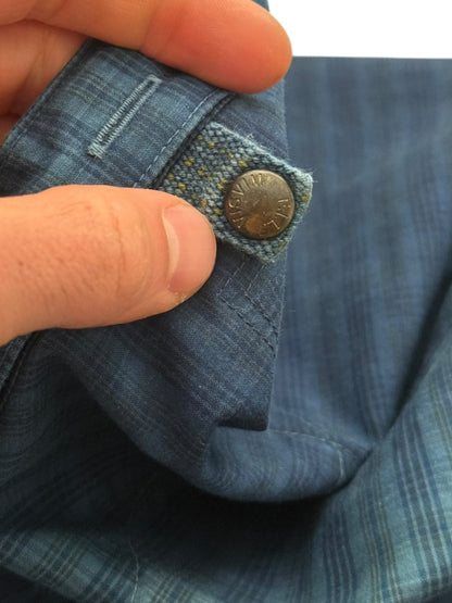 ICT Indigo Faded Plaid Shirt